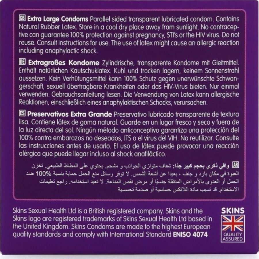 SKINS - EKSTRA STORE PREMIUM KONDOMPAKKE MED 4