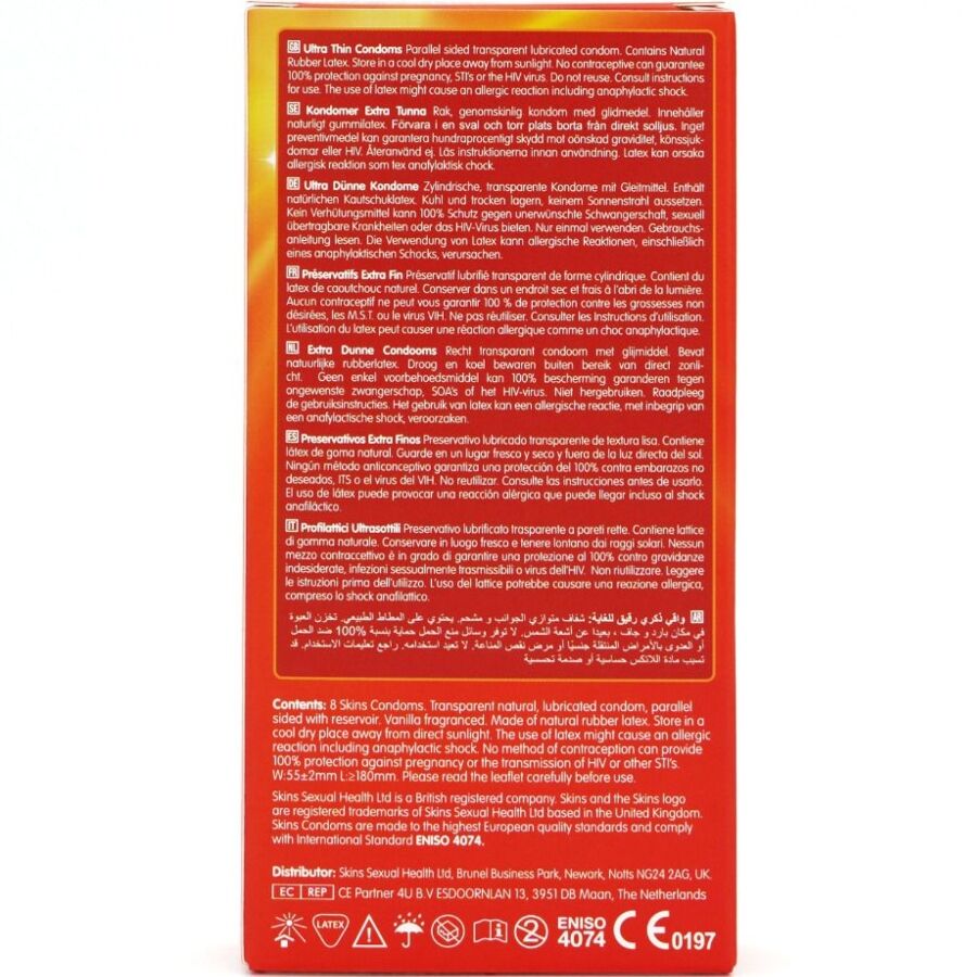SKINS - ULTRATYNNE PREMIUM KONDOMER PAKKE 8
