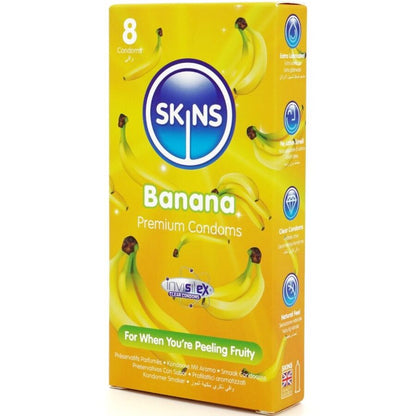SKINS - BANANA PREMIUM KONDOMER PAKKE 8