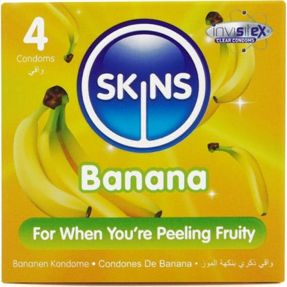 SKINS - BANANA PREMIUM KONDOMER PAKKE 4