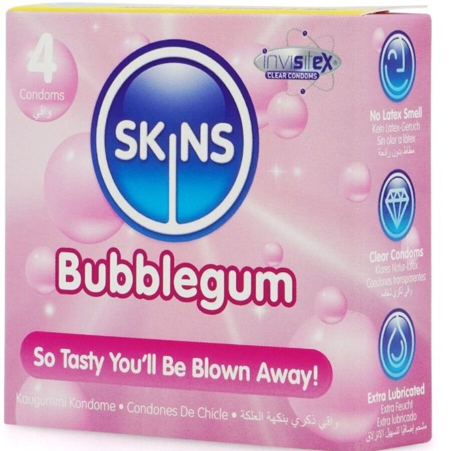 SKINS - BUBBLEGUM PREMIUM KONDOMPAKKE 4