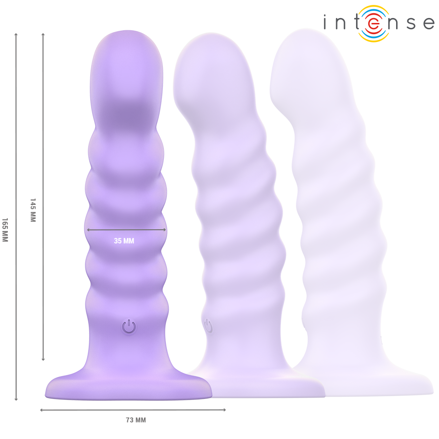 INTENS - BRENDA VIBRATOR STØRRELSE M SPIRALDESIGN 10 VIBRASJONER LILLA FJERNKONTROLL