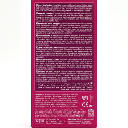 SKINS - DOTS &amp; RIBS PREMIUM KONDOMPAKKE 16