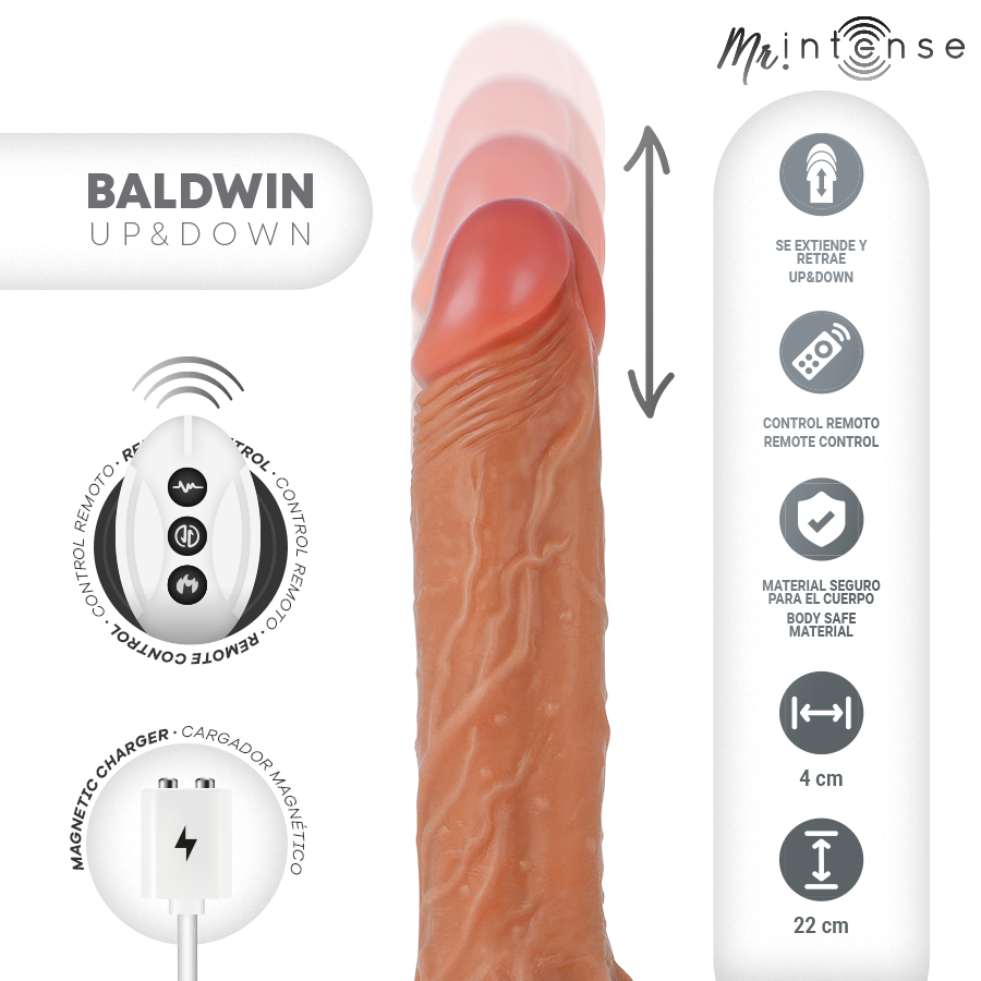 MR INTENSE - BALDWIN REALISTIC PENIS REMOTE CONTROL 22 CM -O- 4 CM