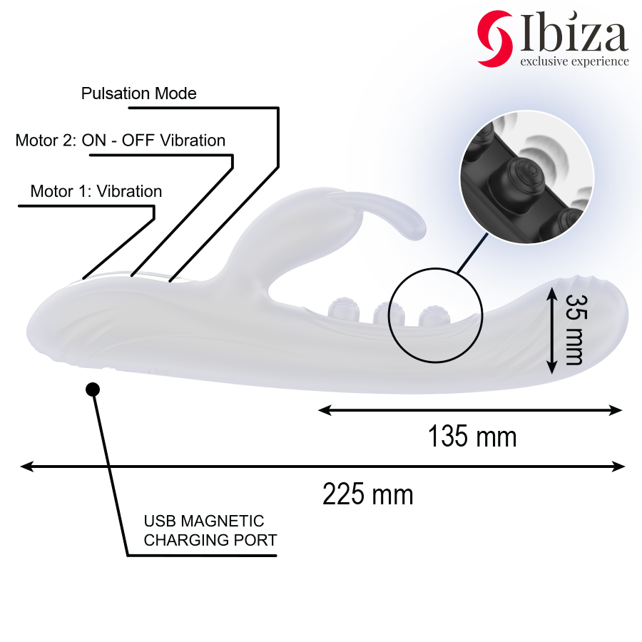 IBIZA - VIBRERENDE KANIN MED PULSERING