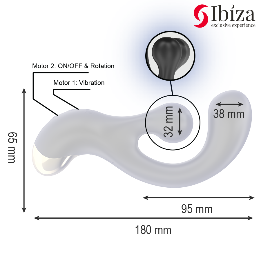 IBIZA - VIBRATING & ROTATING STIMULATOR