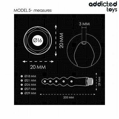 AVHENGIG LEKETØY - ANALRENSER MED UNIVERSALADAPTER MODELL 5