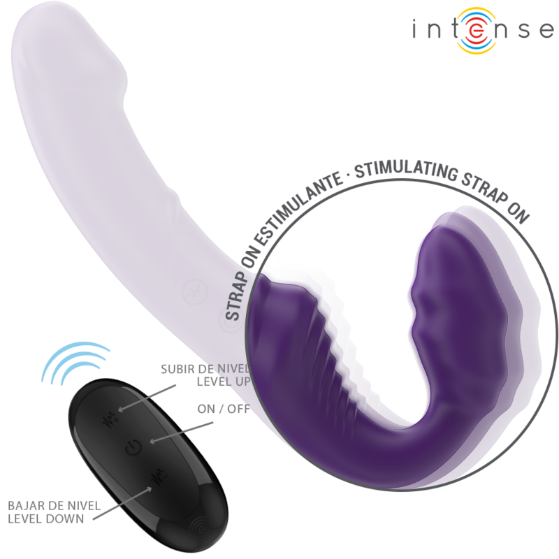 INTENSE - JILL DOBBELVIBRATOR 20 CM LILLA FJERNKONTROLL