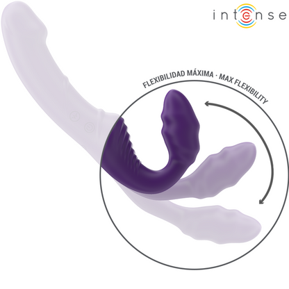INTENSE - JILL DOBBELVIBRATOR 20 CM LILLA FJERNKONTROLL