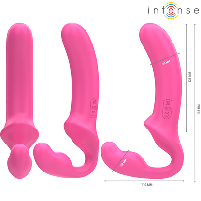 INTENSE - AMY DOBBELVIBRATOR 20 CM ROSA FJERNKONTROLL
