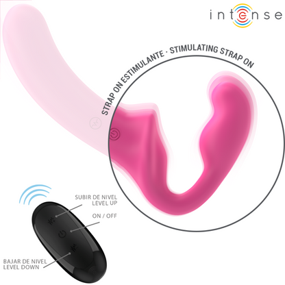 INTENSE - AMY DOBBELVIBRATOR 20 CM ROSA FJERNKONTROLL