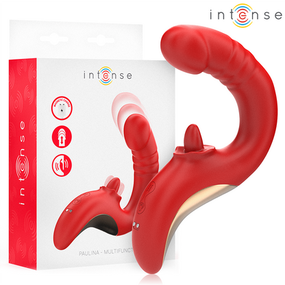 INTENS - PAULINA VIBRATOR OG STIMULATOR I U-FORM RØD