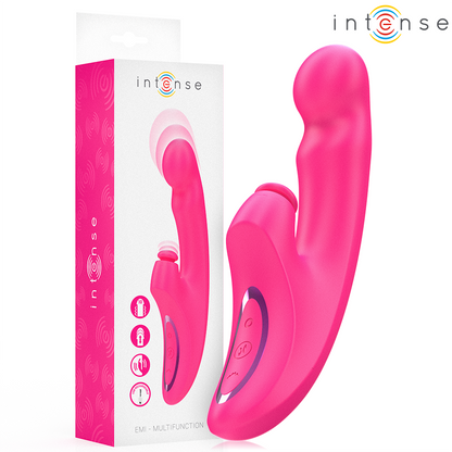 INTENS - EMI VIBRATOR 13,5 CM MULTIFUNKSJON 3-I-1 10 VIBRASJONER ROSA