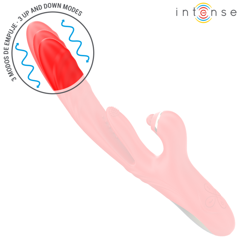 INTENSE - ROSALIA MULTIFUNKSJONSVIBRATOR 3-I-1 RØD