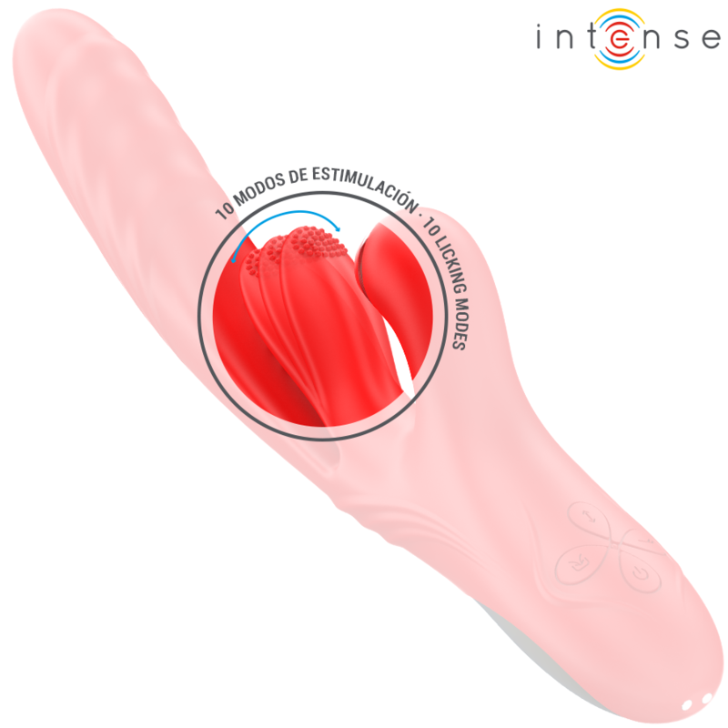 INTENSE - ROSALIA MULTIFUNKSJONSVIBRATOR 3-I-1 RØD