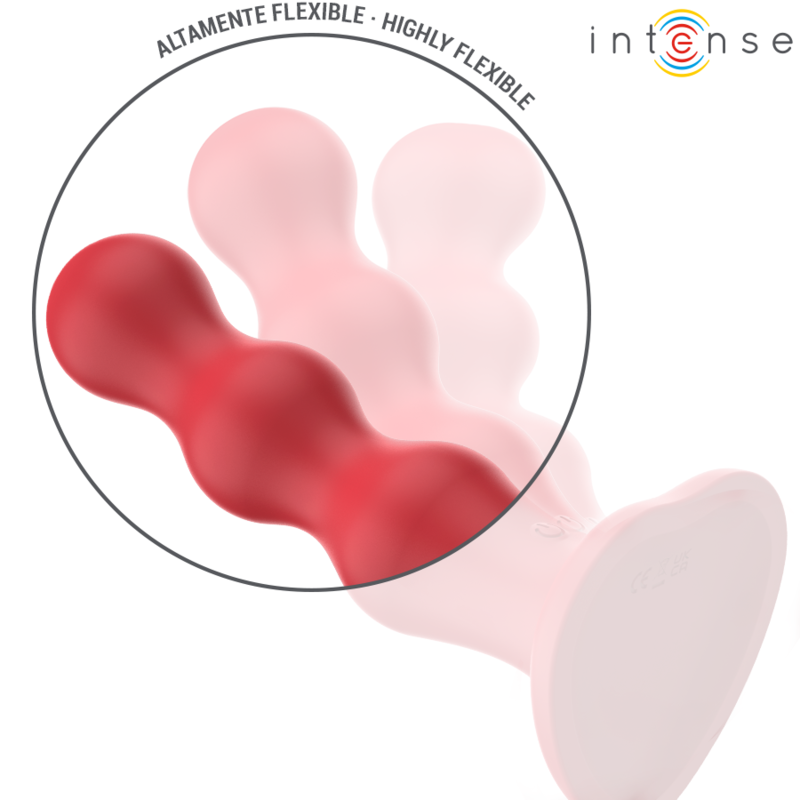 INTENSE - CODY VIBRATOR MED SUGEKOPP RØD FJERNKONTROLL