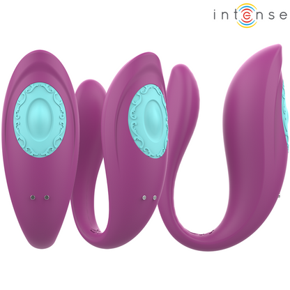 INTENS - ANNIE U-FORMET VIBRATOR OG STIMULATOR LILLA FJERNKONTROLL