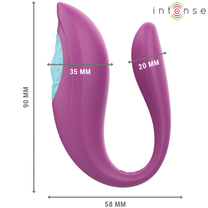 INTENS - ANNIE U-FORMET VIBRATOR OG STIMULATOR LILLA FJERNKONTROLL