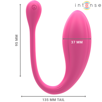 INTENS - JANICE U VIBRATOR DOBBEL STIMULERING 10 VIBRASJONER ROSA FJERNKONTROLL