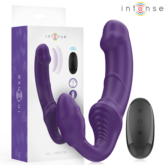 INTENSE - JILL DOBBELVIBRATOR 20 CM LILLA FJERNKONTROLL