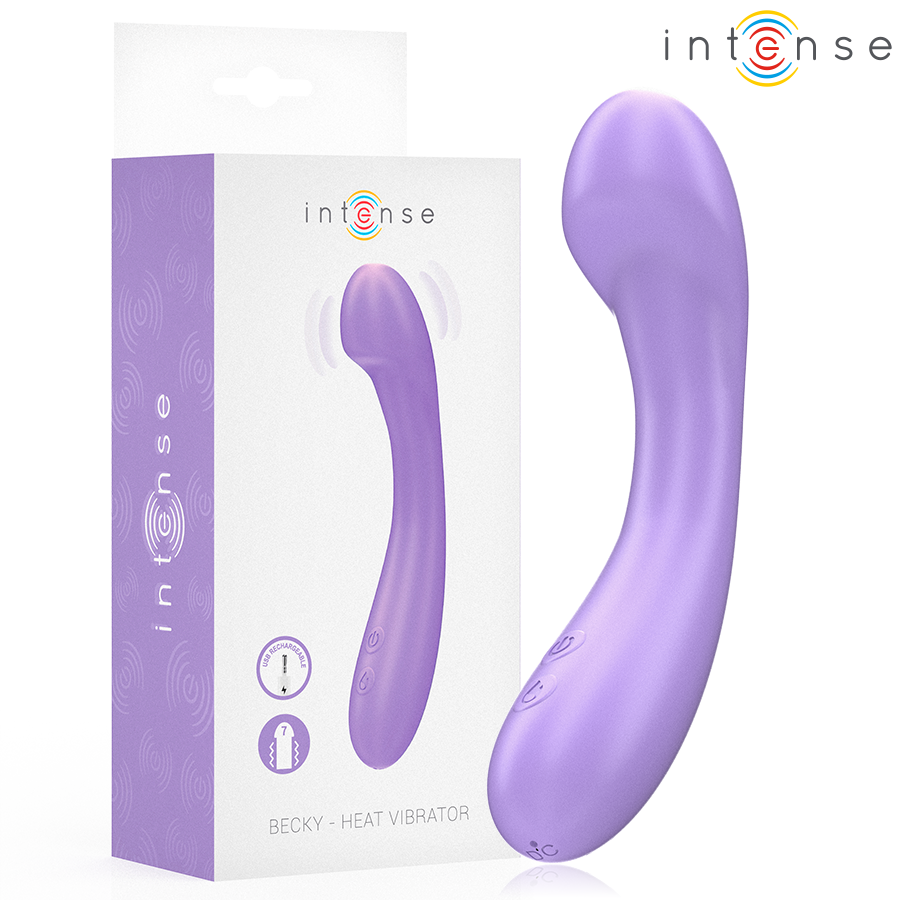 INTENSE - BECKY VIBRATOR 19 CM OPPVARMBAR 7 VIBRASJONER LILLA