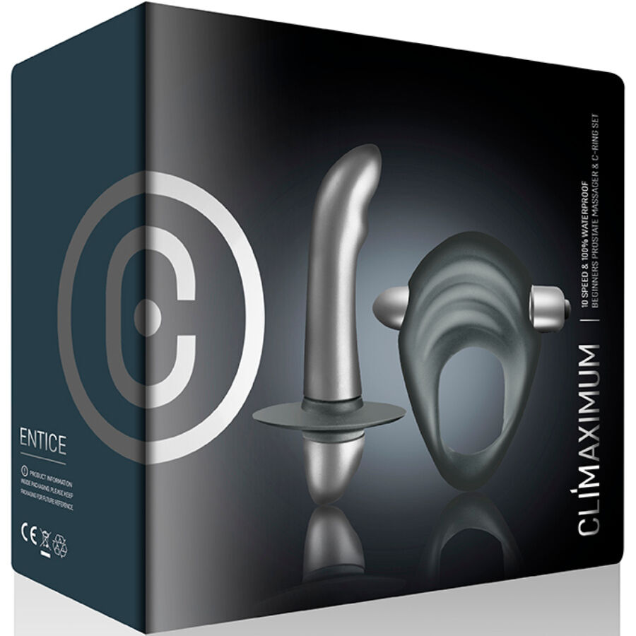 CLIMAXIMUM - ENTICE KIT KUKRING + PROSTATAVIBRATOR FOR NYBEGYNNERE