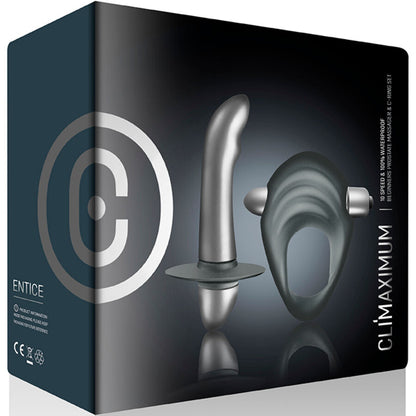 CLIMAXIMUM - ENTICE KIT KUKRING + PROSTATAVIBRATOR FOR NYBEGYNNERE