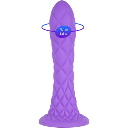 SILEXD - DRØMMENDE DILDO FANTASY FLYTENDE SILIKON TERMOREAKTIV FIOLETT 18,5 CM