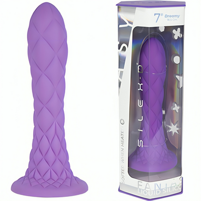 SILEXD - DRØMMENDE DILDO FANTASY FLYTENDE SILIKON TERMOREAKTIV FIOLETT 18,5 CM