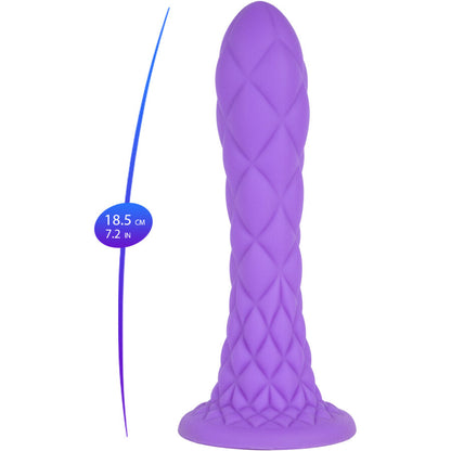 SILEXD - DRØMMENDE DILDO FANTASY FLYTENDE SILIKON TERMOREAKTIV FIOLETT 18,5 CM