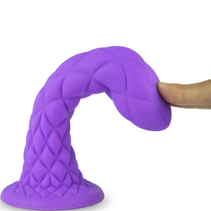SILEXD - DRØMMENDE DILDO FANTASY FLYTENDE SILIKON TERMOREAKTIV FIOLETT 18,5 CM