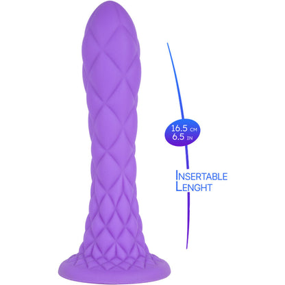 SILEXD - DRØMMENDE DILDO FANTASY FLYTENDE SILIKON TERMOREAKTIV FIOLETT 18,5 CM