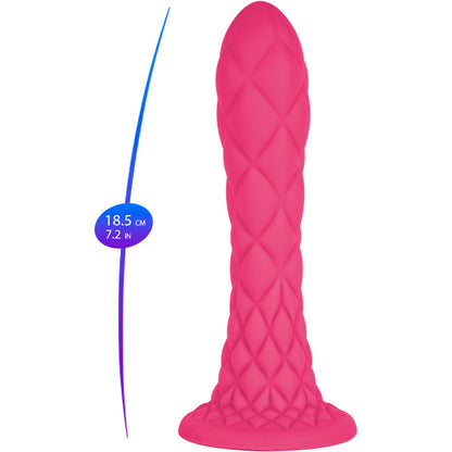 SILEXD - DRØMMENDE DILDO FANTASY FLYTENDE SILIKON TERMOREAKTIV FUCHSIA 18,5 CM