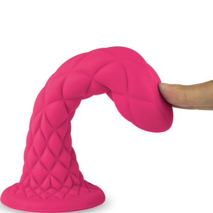 SILEXD - DRØMMENDE DILDO FANTASY FLYTENDE SILIKON TERMOREAKTIV FUCHSIA 18,5 CM