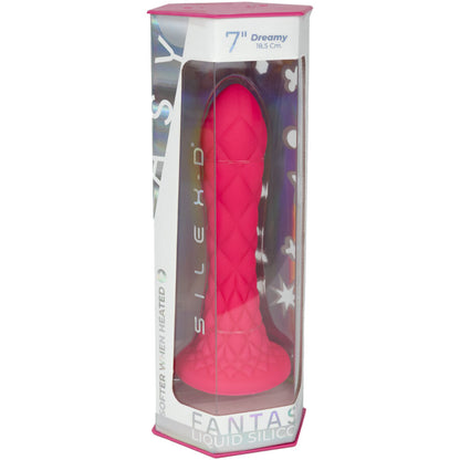 SILEXD - DRØMMENDE DILDO FANTASY FLYTENDE SILIKON TERMOREAKTIV FUCHSIA 18,5 CM