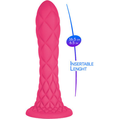 SILEXD - DRØMMENDE DILDO FANTASY FLYTENDE SILIKON TERMOREAKTIV FUCHSIA 18,5 CM
