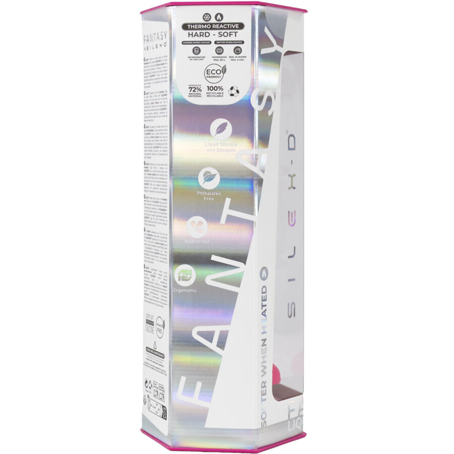 SILEXD - DRØMMENDE DILDO FANTASY FLYTENDE SILIKON TERMOREAKTIV FUCHSIA 18,5 CM