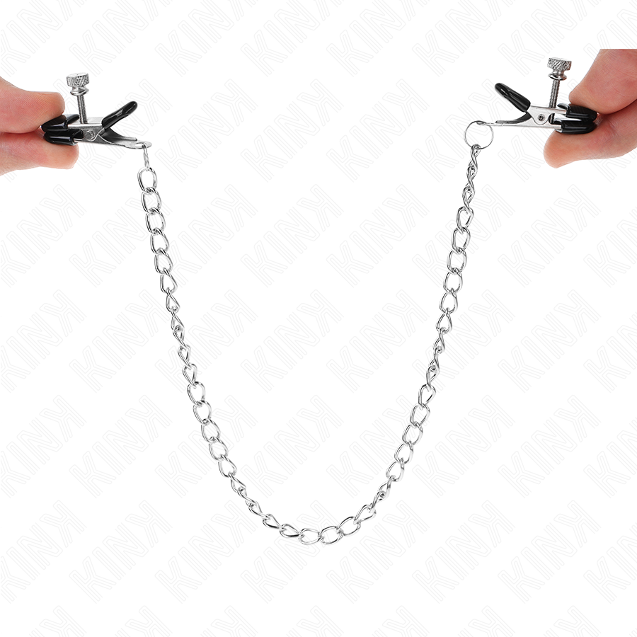 KINK - FLAT CHAIN NIPPLE CLAMPS SILVER 34 CM