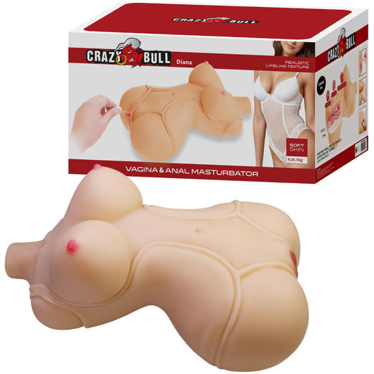 CRAZY BULL - DIANA REALISTIC FEMALE TORSO VAGINA AND ANAL 5 KG