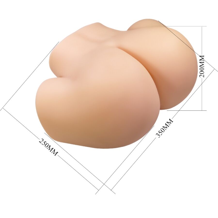 CRAZY BULL - REALISTISK KVINNELIG BAKRE VEGIN OG ANAL 7 KG