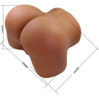 CRAZY BULL - WENDY REALISTISK KVINNERUMPEVIBRATOR OG SUCKERS MED LYD 11 KG