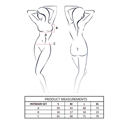 PASSION - INTIMARI BRA + PANTIES SET PINK S/M