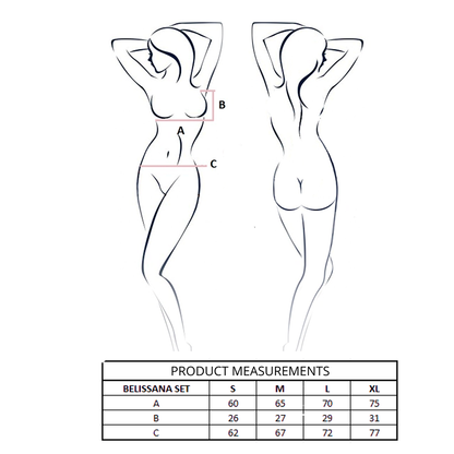 PASSION - BELISSANA BRA + THONG SET VIOLET S/M