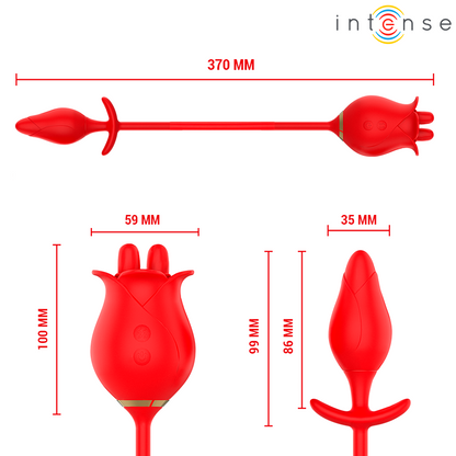 INTENS - MELANIE DOBBEL KLITORISSTIMULATOR MED SIKKSAKK-TUNGE