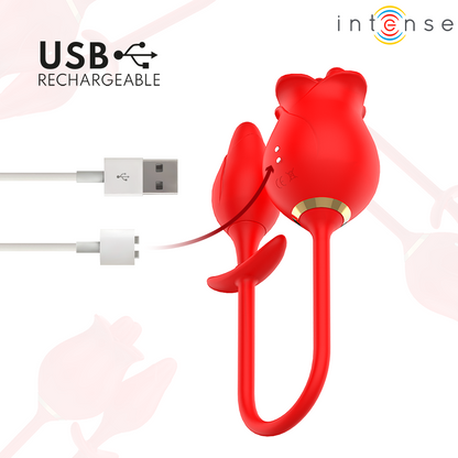 INTENS - MELANIE DOBBEL KLITORISSTIMULATOR MED SIKKSAKK-TUNGE