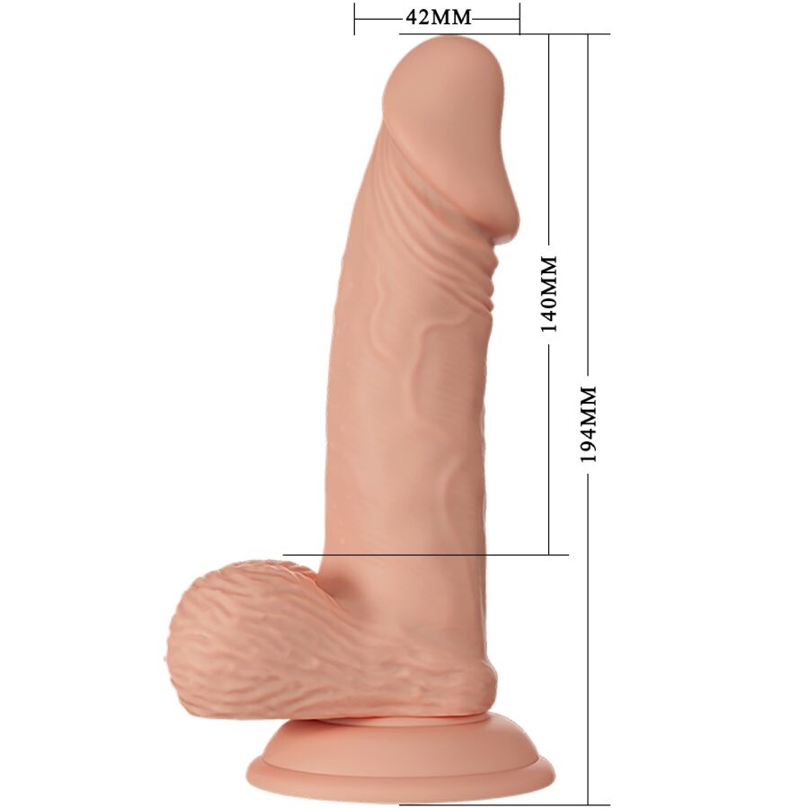 BAILE - BEAUTIFUL ENCOUNTER ZEBULON FLEXIBLE REALISTIC DILDO 19.4 CM NATURAL