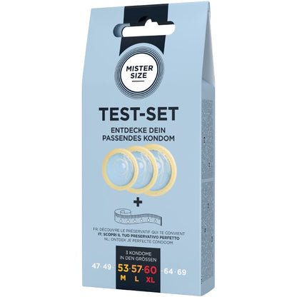 MISTER SIZE - TEST SET 3 DIFFERENT SIZED CONDOMS + MEASURING TAPE
