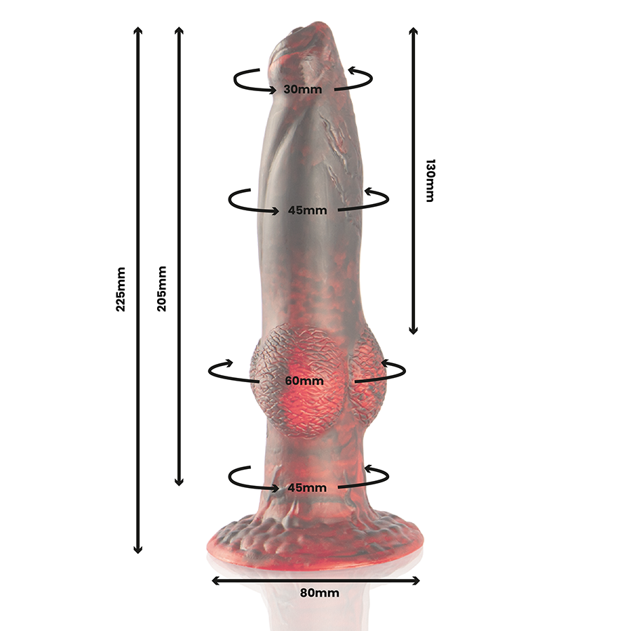 EPIC - PROMETHEUS DILDO TITAN IN FLAMES OPPLADBAR FJERNKONTROLL