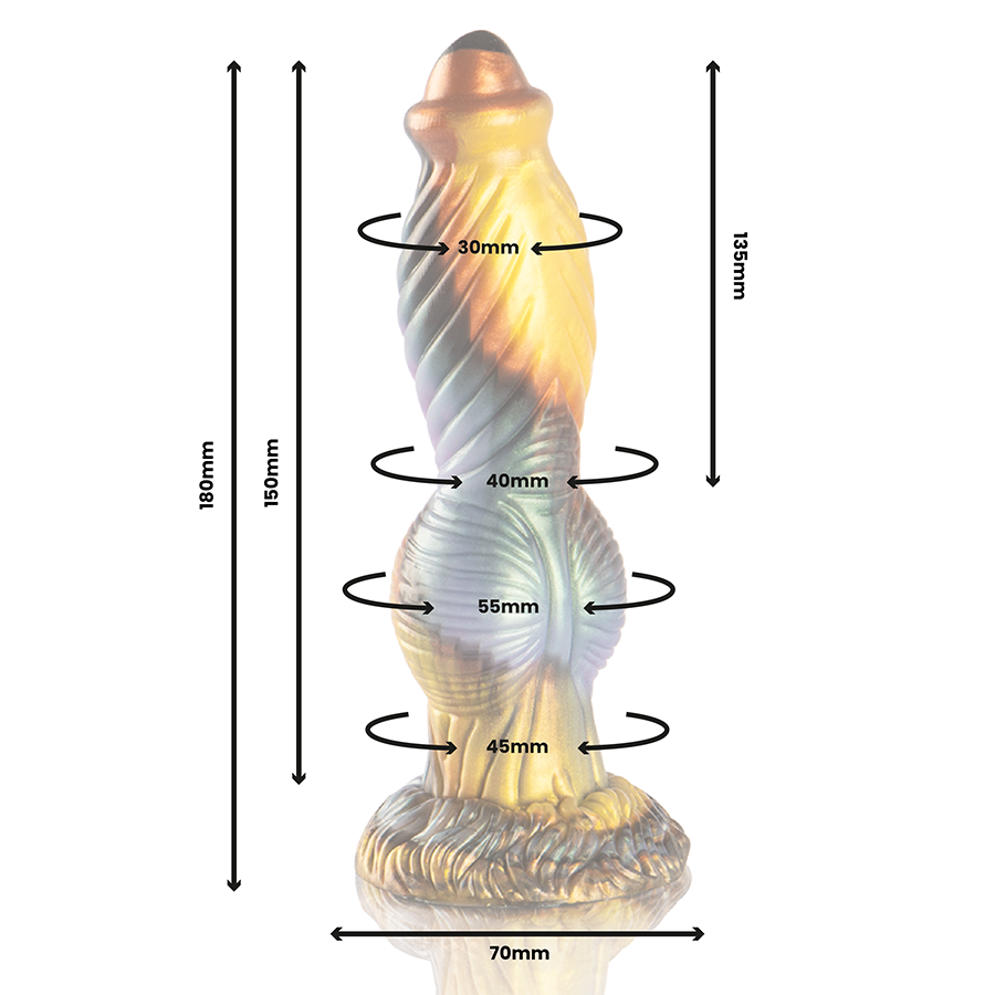 EPIC - PHOENIX DILDO GJENOPPLEVELSEN AV NYTELSE OPPLADBAR FJERNKONTROLL