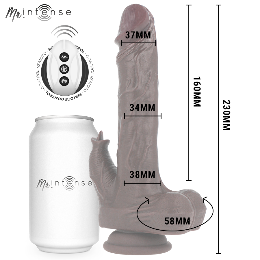 MR INTENSE - MORGAN REALISTISK PENIS FJERNKONTROLL 23 CM -O- 3,5 CM